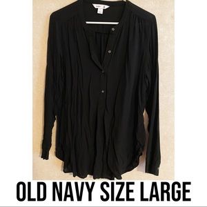 Old Navy black “The Tunic Shirt” size Large